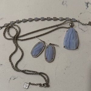 Kendra Scott Purple/Blue Agate Jewelry Set